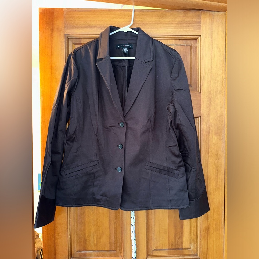 New York‎ & Company Stretch Blazer suit jacket, Size 16 dark brown